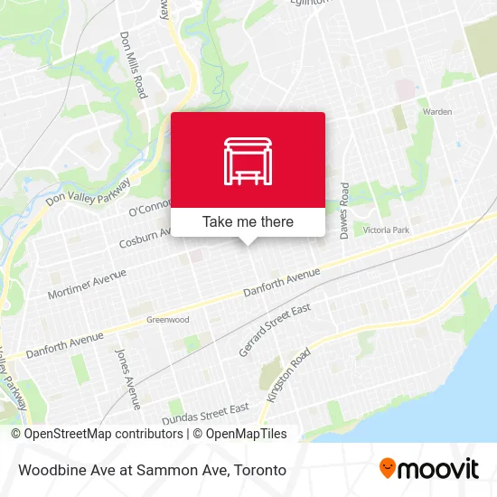 Woodbine Ave at Sammon Ave map
