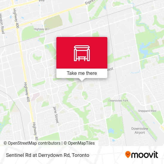 Sentinel Rd at Derrydown Rd map
