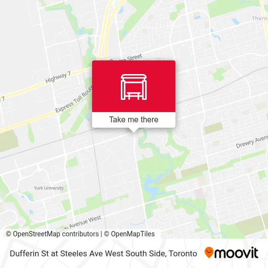 Dufferin St at Steeles Ave West South Side map