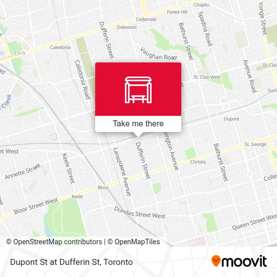 Dupont St at Dufferin St map