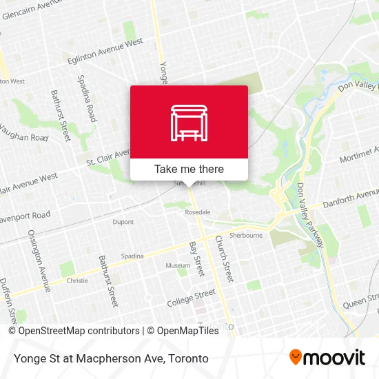 Yonge St at Macpherson Ave map