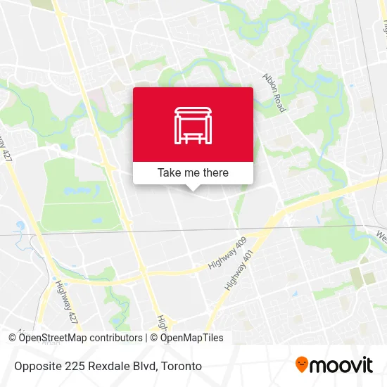 Opposite 225 Rexdale Blvd map