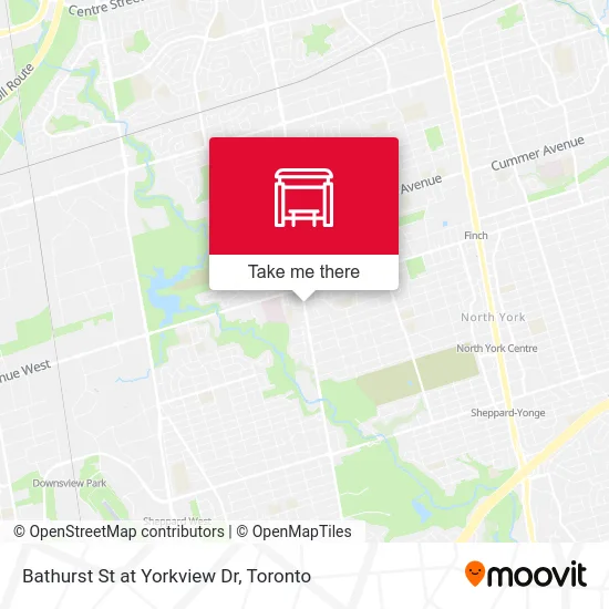Bathurst St at Yorkview Dr map