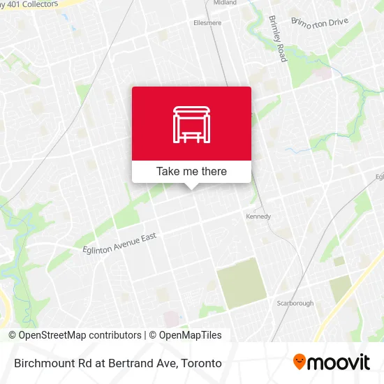 Birchmount Rd at Bertrand Ave map