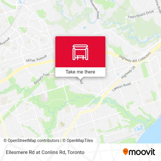 Ellesmere Rd at Conlins Rd map