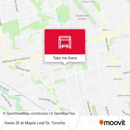 Keele St at Maple Leaf Dr map