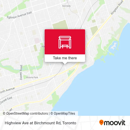 Highview Ave at Birchmount Rd map