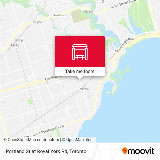 Portland St at Royal York Rd map