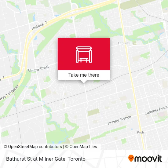 Bathurst St at Milner Gate map