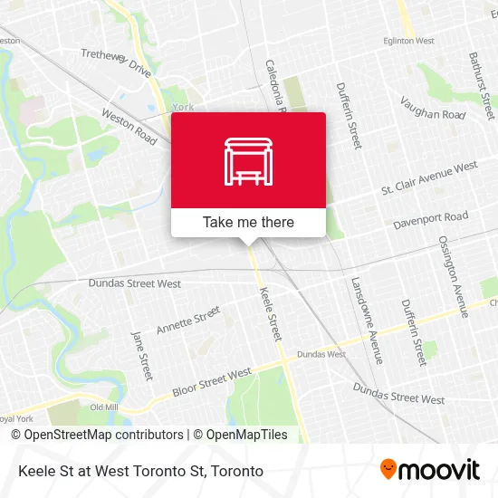 Keele St at West Toronto St map