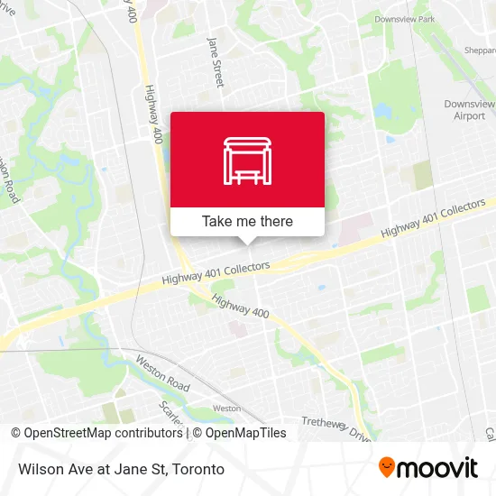 Wilson Ave at Jane St map