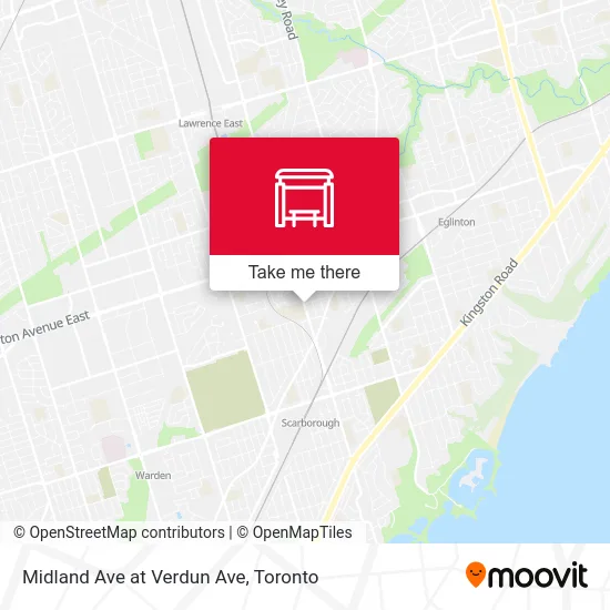 Midland Ave at Verdun Ave map