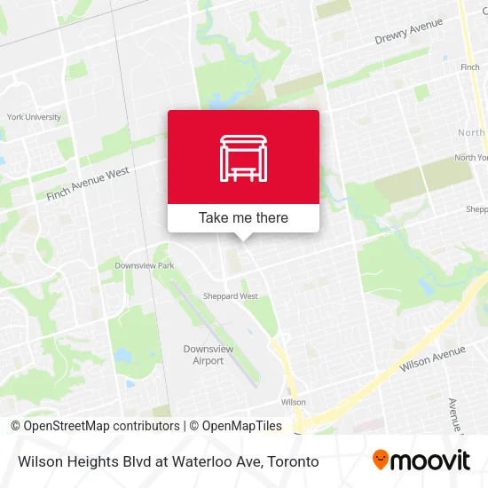 Wilson Heights Blvd at Waterloo Ave map