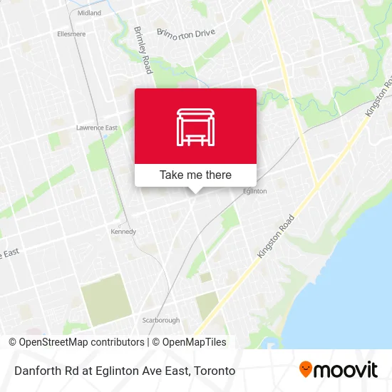 Danforth Rd at Eglinton Ave East map