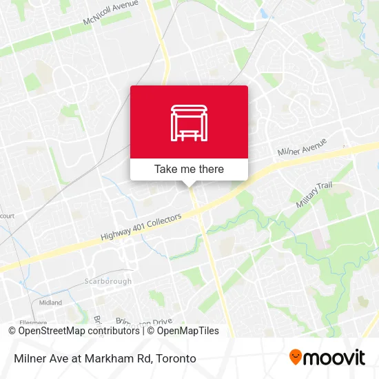 Milner Ave at Markham Rd map