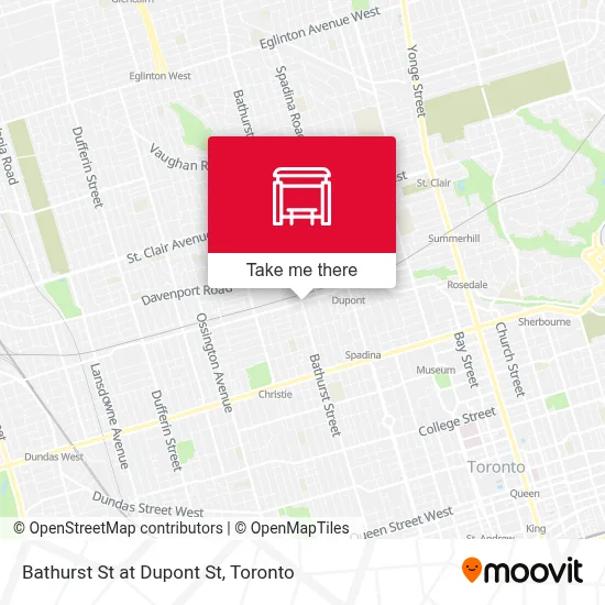 Bathurst St at Dupont St map