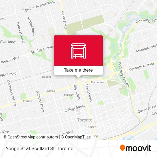 Yonge St at Scollard St map