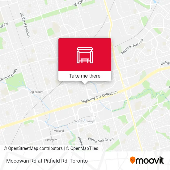 Mccowan Rd at Pitfield Rd map