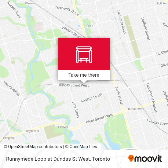 Runnymede Loop at Dundas St West map