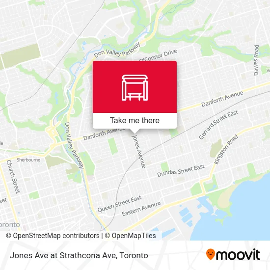 Jones Ave at Strathcona Ave map