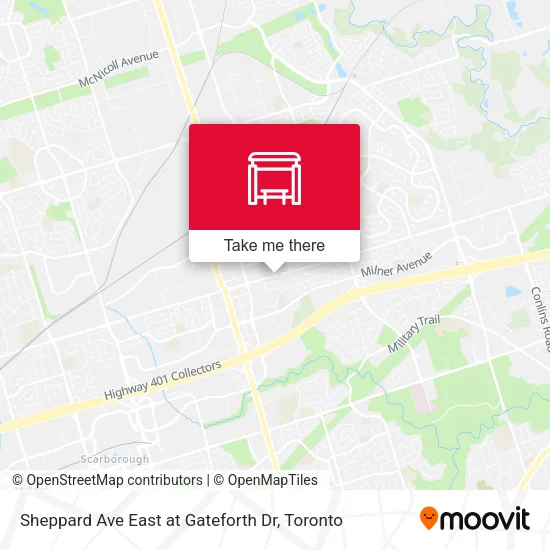Sheppard Ave East at Gateforth Dr map