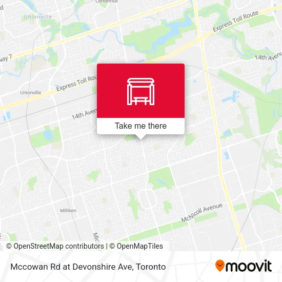 Mccowan Rd at Devonshire Ave map