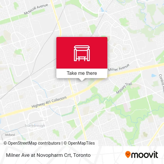 Milner Ave at Novopharm Crt map