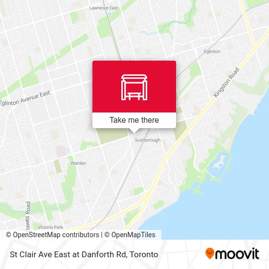St Clair Ave East at Danforth Rd map