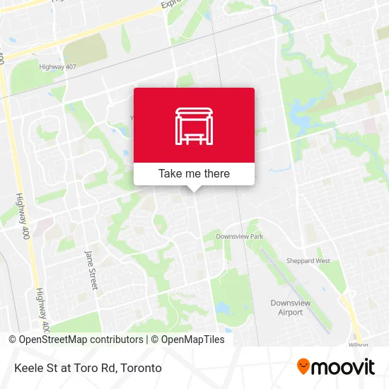 Keele St at Toro Rd map