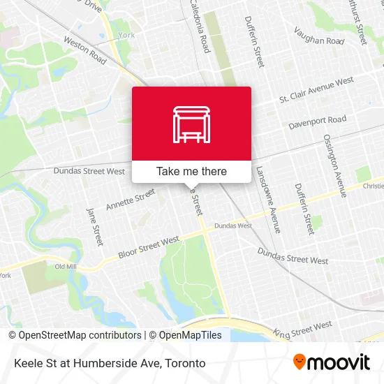 Keele St at Humberside Ave map