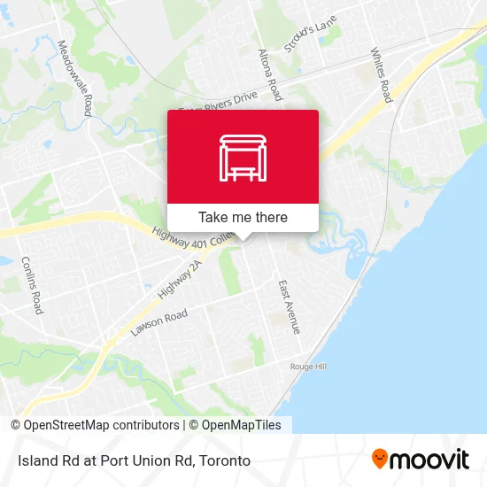 Island Rd at Port Union Rd map