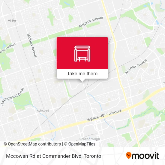 Mccowan Rd at Commander Blvd map