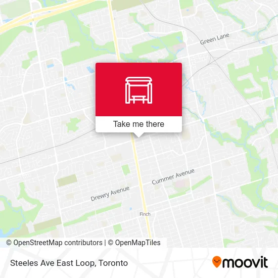 Steeles Ave East Loop map