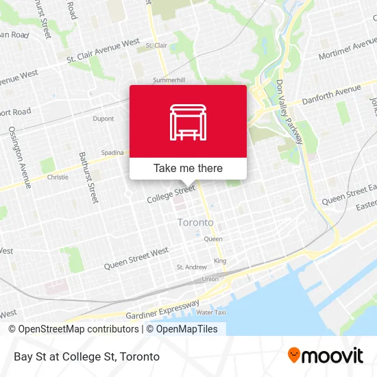 Bay St at College St map