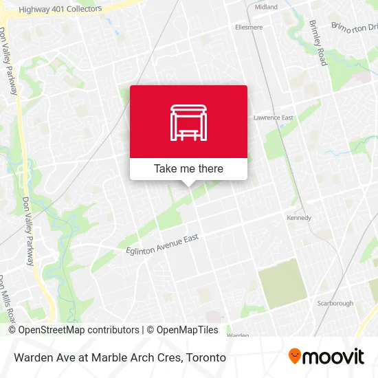 Warden Ave at Marble Arch Cres map