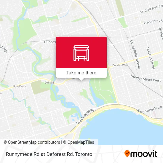 Runnymede Rd at Deforest Rd map
