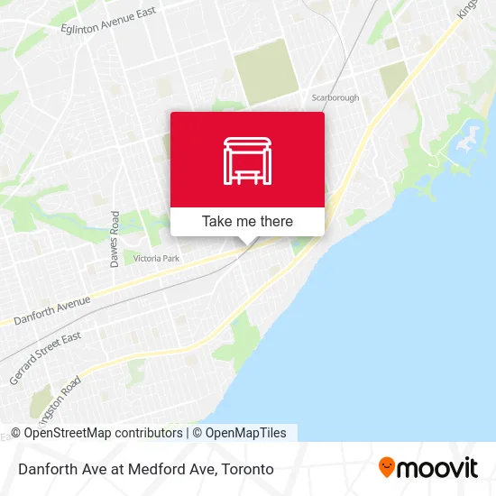 Danforth Ave at Medford Ave map