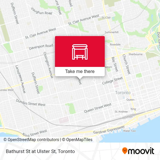 Bathurst St at Ulster St map