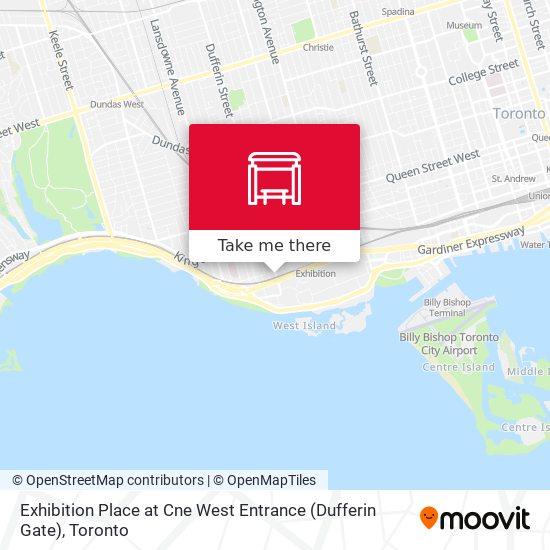 Exhibition Place at Cne West Entrance (Dufferin Gate) map