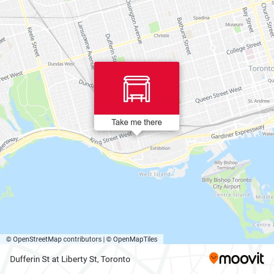 Dufferin St at Liberty St map