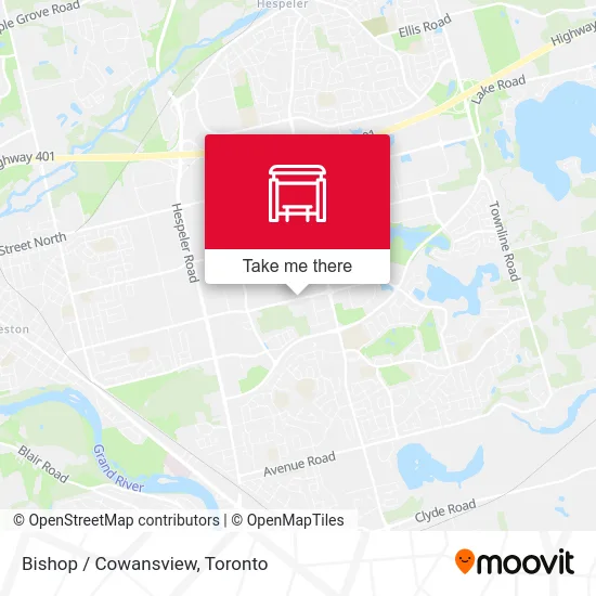 Bishop / Cowansview map
