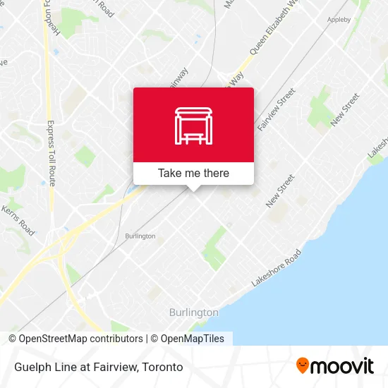 Guelph Line at Fairview map