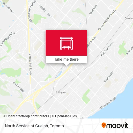 North Service at Guelph map