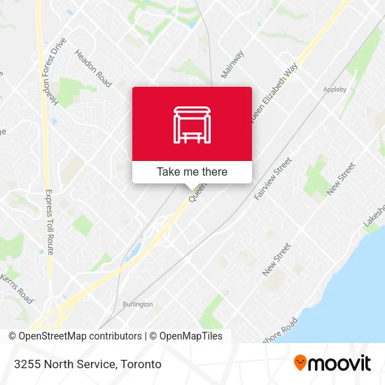 3255 North Service map