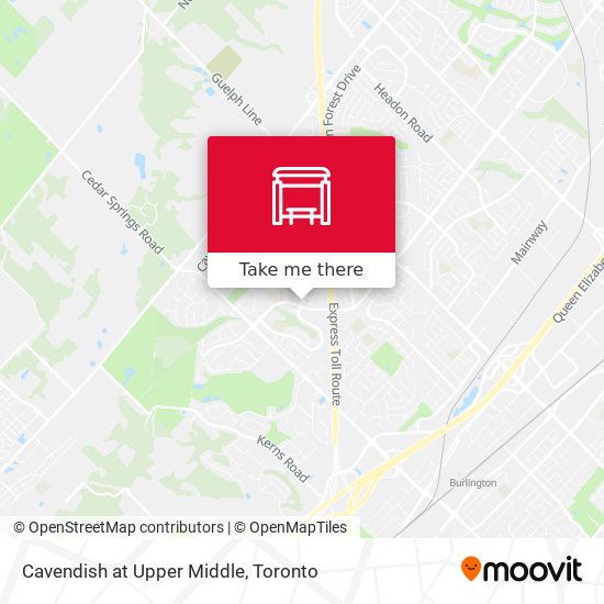 Cavendish at Upper Middle map