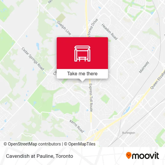 Cavendish at Pauline map