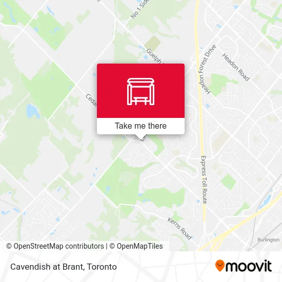 Cavendish at Brant map