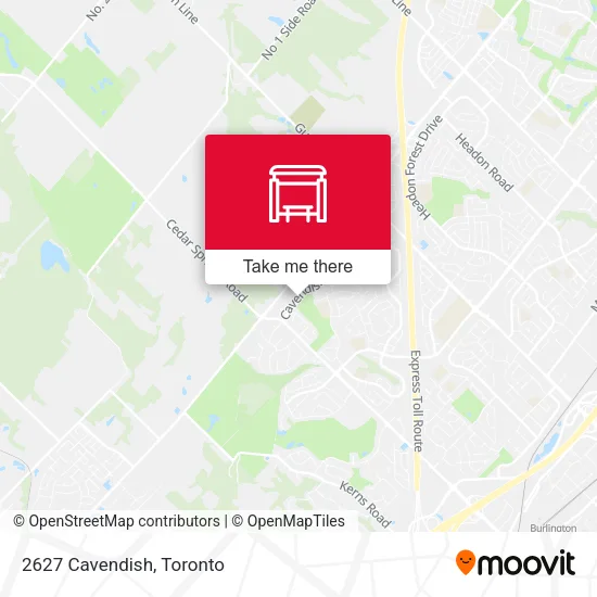 2627 Cavendish map