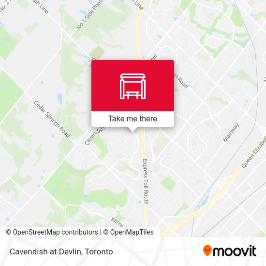 Cavendish at Devlin map