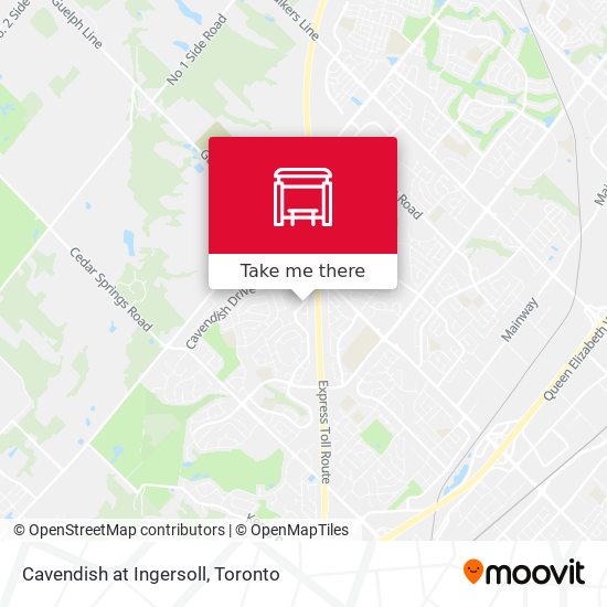 Cavendish at Ingersoll map